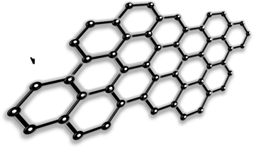A close up of the hexagonal structure of an object