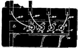A drawing of an engine with numbers on it.